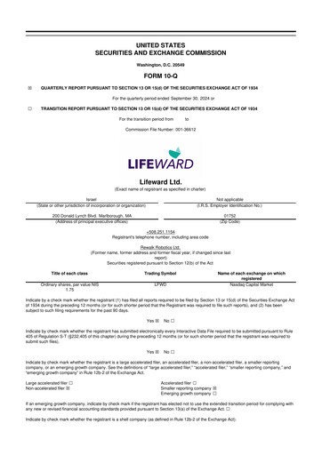 Thumbnail Lifeward 10-Q Quarterly Report FY2024 