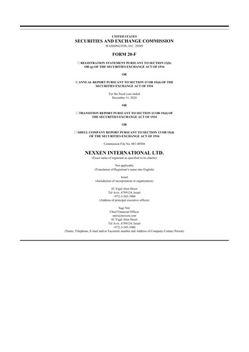 Thumbnail Nexxen 20-F Annual Report 2024