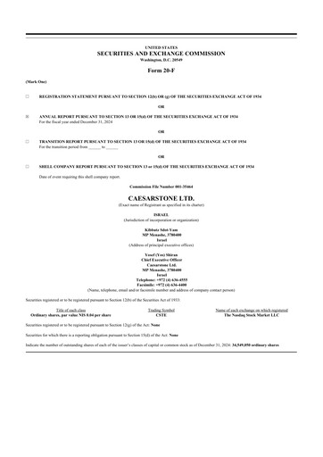 Thumbnail Caesarstone
 20-F Annual Report 2024