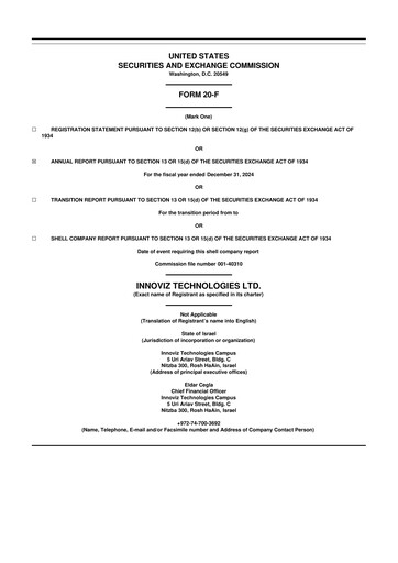 Thumbnail Innoviz Technologies 20-F Annual Report 2024