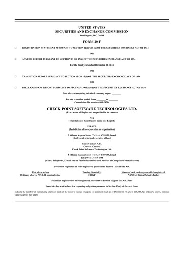 Thumbnail Check Point Software 20-F Annual Report 2024