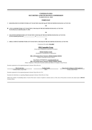 Miniature IM Cannabis 20-F Rapport annuel 2024