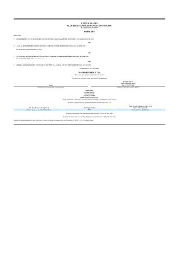 Thumbnail PainReform 20-F Annual Report 2024