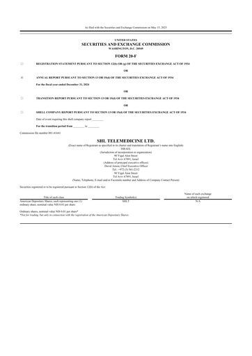 Thumbnail SHL Telemedicine 20-F Annual Report 2024