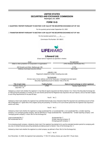 Thumbnail Lifeward 10-Q Quarterly Report FY2025 