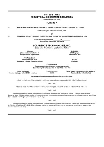 Thumbnail SolarEdge 10-K Annual Report 2025