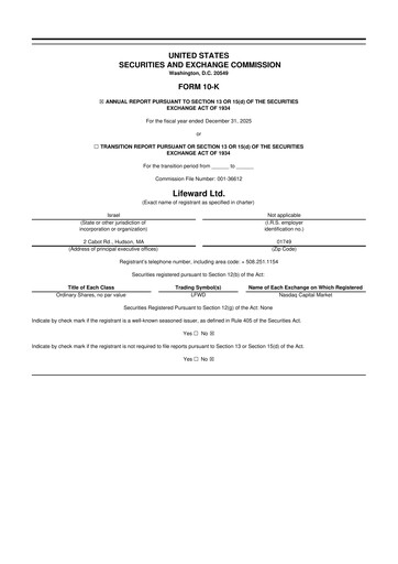 Thumbnail Lifeward 10-K Annual Report 2025