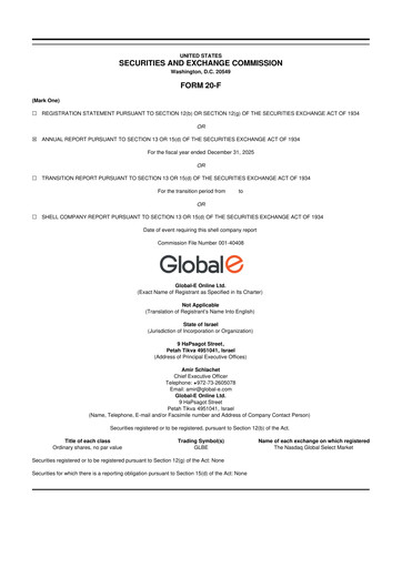 Thumbnail Global-e 20-F Annual Report 2025