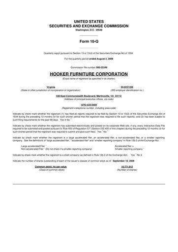 Thumbnail Hooker Furnishings 10-Q Quarterly Report FY 