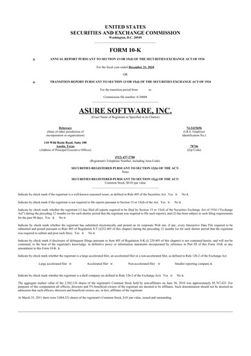 Thumbnail Asure Software
 10-K Annual Report 