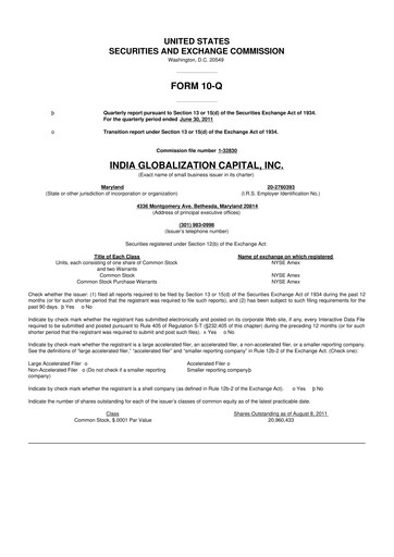 Thumbnail 	IGC Pharma 10-Q Quarterly Report FY2011 