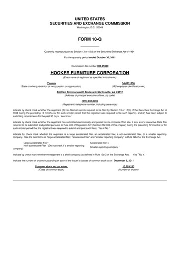 Thumbnail Hooker Furnishings 10-Q Quarterly Report FY2012 