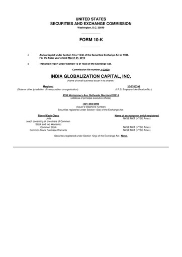 Thumbnail 	IGC Pharma 10-K Annual Report 2012