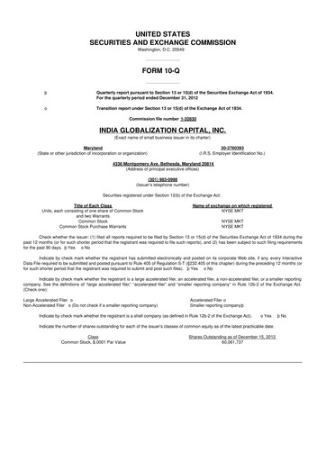 Thumbnail 	IGC Pharma 10-Q Quarterly Report FY2013 