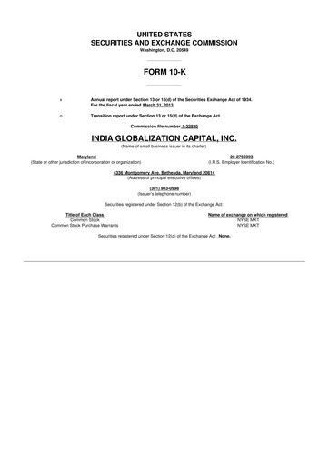 Thumbnail 	IGC Pharma 10-K Annual Report 2013