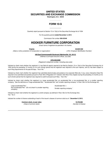 Thumbnail Hooker Furnishings 10-Q Quarterly Report FY2014 