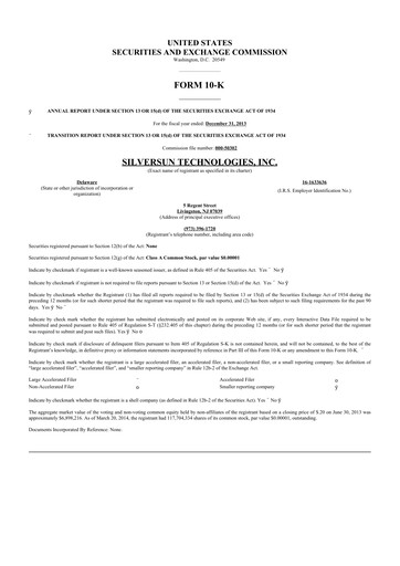 Thumbnail QXO, Inc. 10-K Annual Report 2013