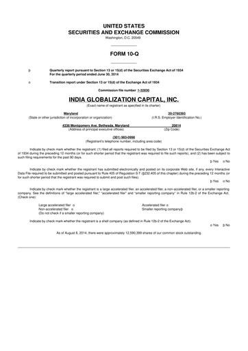 Thumbnail 	IGC Pharma 10-Q Quarterly Report FY2015 
