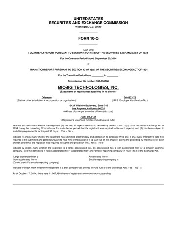 Thumbnail BioSig Technologies
 10-Q Quarterly Report FY2014 