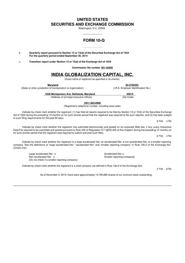 Thumbnail 	IGC Pharma 10-Q Quarterly Report FY2015 