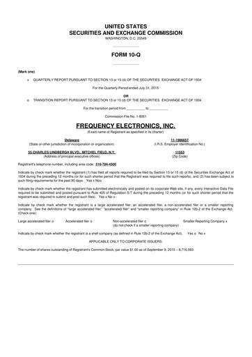 Thumbnail Frequency Electronics 10-Q Quarterly Report FY2016 