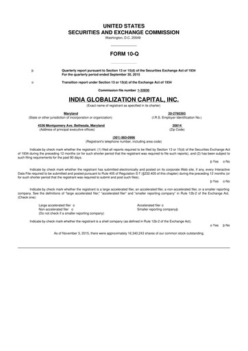 Thumbnail 	IGC Pharma 10-Q Quarterly Report FY2016 