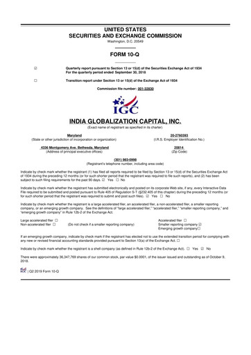 Thumbnail 	IGC Pharma 10-Q Quarterly Report FY2019 