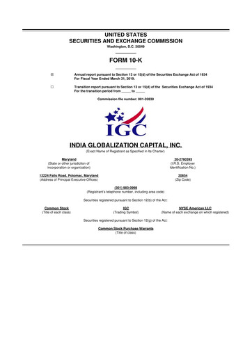 Thumbnail 	IGC Pharma 10-K Annual Report 2019