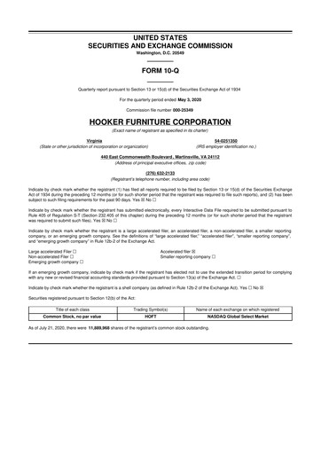Thumbnail Hooker Furnishings 10-Q Quarterly Report FY2021 
