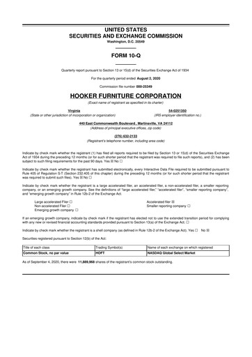 Thumbnail Hooker Furnishings 10-Q Quarterly Report FY2021 