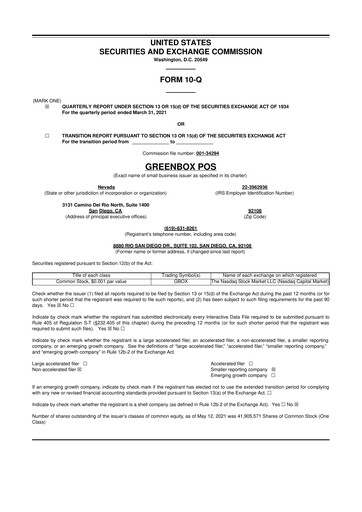 Vorschaubild Ryvyl Inc. 10-Q Quartalsbericht 2021 