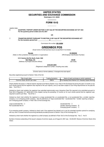 Vorschaubild Ryvyl Inc. 10-Q Quartalsbericht 2021 