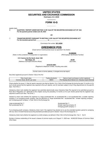 Vorschaubild Ryvyl Inc. 10-Q Quartalsbericht 2022 