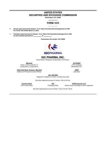 Thumbnail 	IGC Pharma 10-K Annual Report 2023
