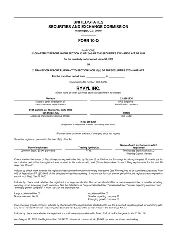 Vorschaubild Ryvyl Inc. 10-Q Quartalsbericht 2025 