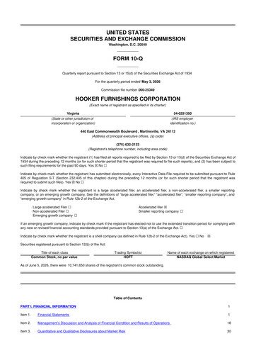 Thumbnail Hooker Furnishings 10-Q Quarterly Report FY2027 