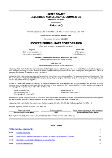 Thumbnail Hooker Furnishings 10-Q Quarterly Report FY2027 