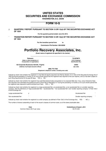 Thumbnail PRA Group
 10-Q Quarterly Report FY2013 