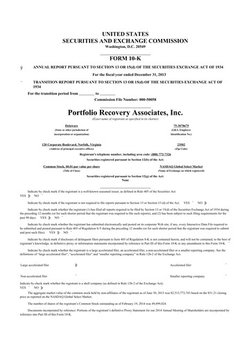 Vorschaubild PRA Group
 10-K Jahresbericht 2013