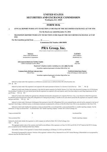 Vorschaubild PRA Group
 10-K Jahresbericht 2014