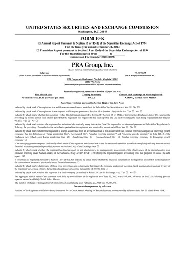 Vorschaubild PRA Group
 10-K Jahresbericht 2023