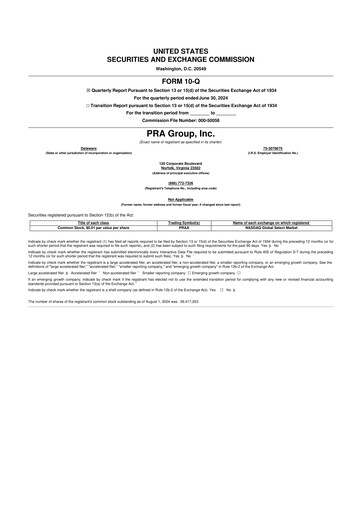 Thumbnail PRA Group
 10-Q Quarterly Report FY2024 