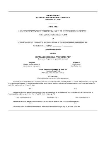 Thumbnail Whitestone REIT 10-Q Quarterly Report FY 