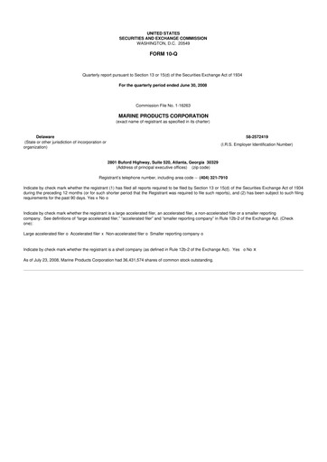 Miniature Marine Products Corporation 10-Q Rapport trimestriel  