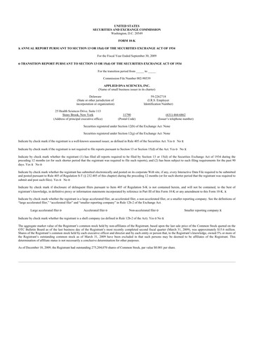 Thumbnail Applied DNA Sciences
 10-K Annual Report 