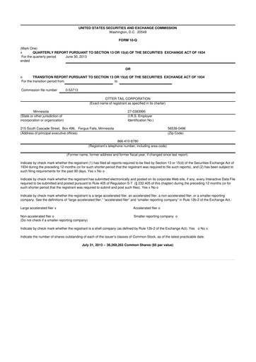 Thumbnail Otter Tail 10-Q Quarterly Report FY2013 