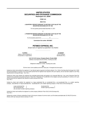 Thumbnail PetMed Express
 10-Q Quarterly Report FY2014 