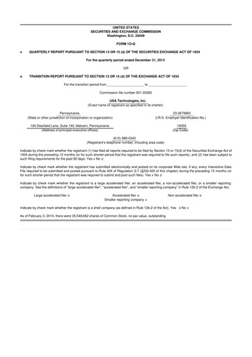 Thumbnail Cantaloupe 10-Q Quarterly Report FY2014 