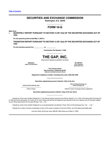 Vorschaubild Gap Inc.
 10-Q Quartalsbericht  
