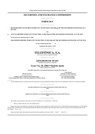 Thumbnail Telefónica 20-F Annual Report 